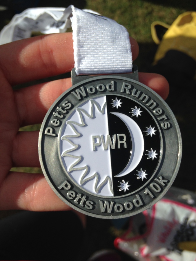 Petts Wood 10km medal